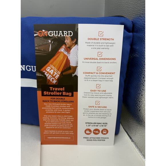 ONGUARD Waterproof Single and Double Stroller Bag Travel & Airplane *READ... - Picture 6 of 8